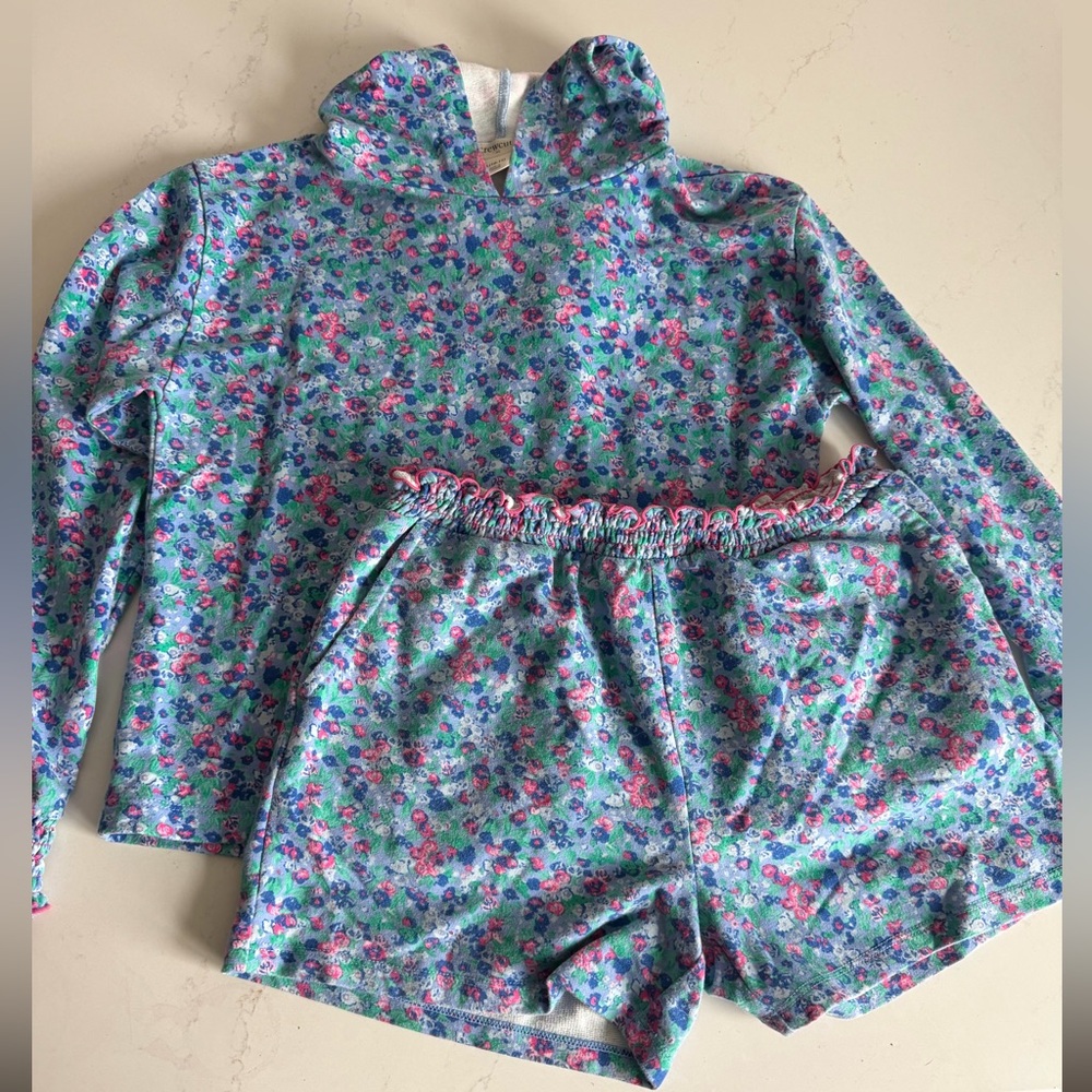 GUC Crewcuts Factory Floral Matching Set size 10-11